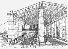 Drawing of ship shed