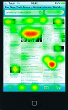 An iPhone with eyetracking software.