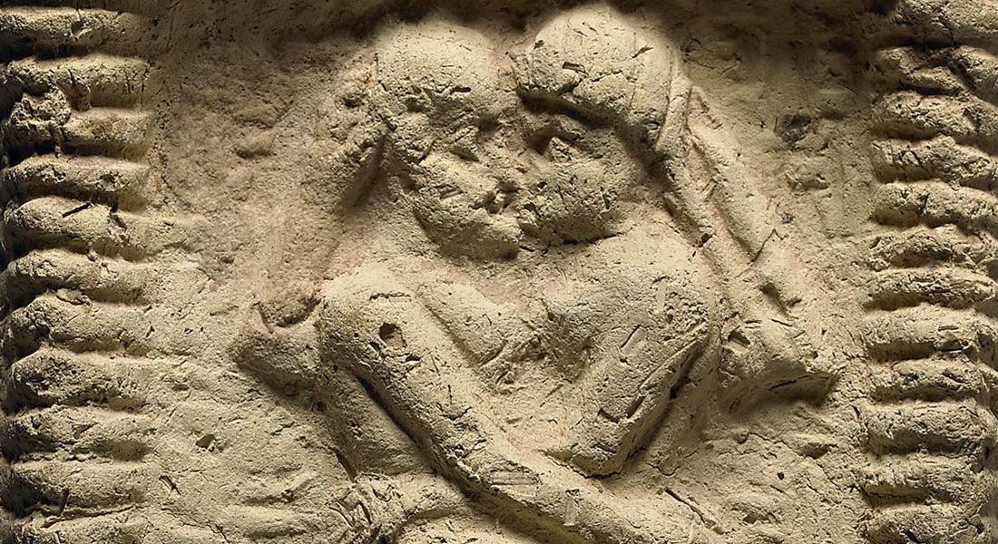 Babylonian clay model showing a nude couple engaged in kissing. Date: 1800 BC. © The Trustees of the British Museum, CC BY-NC-SA 4.0, not for commercial use